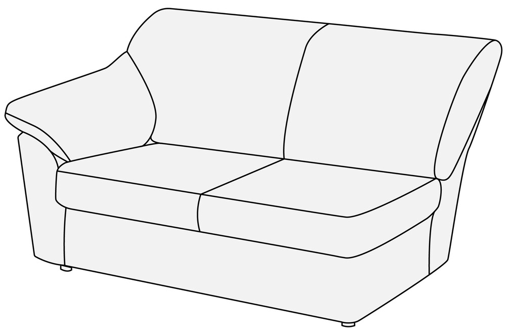 Модуль 2-х местный с левым подлокотником Афина