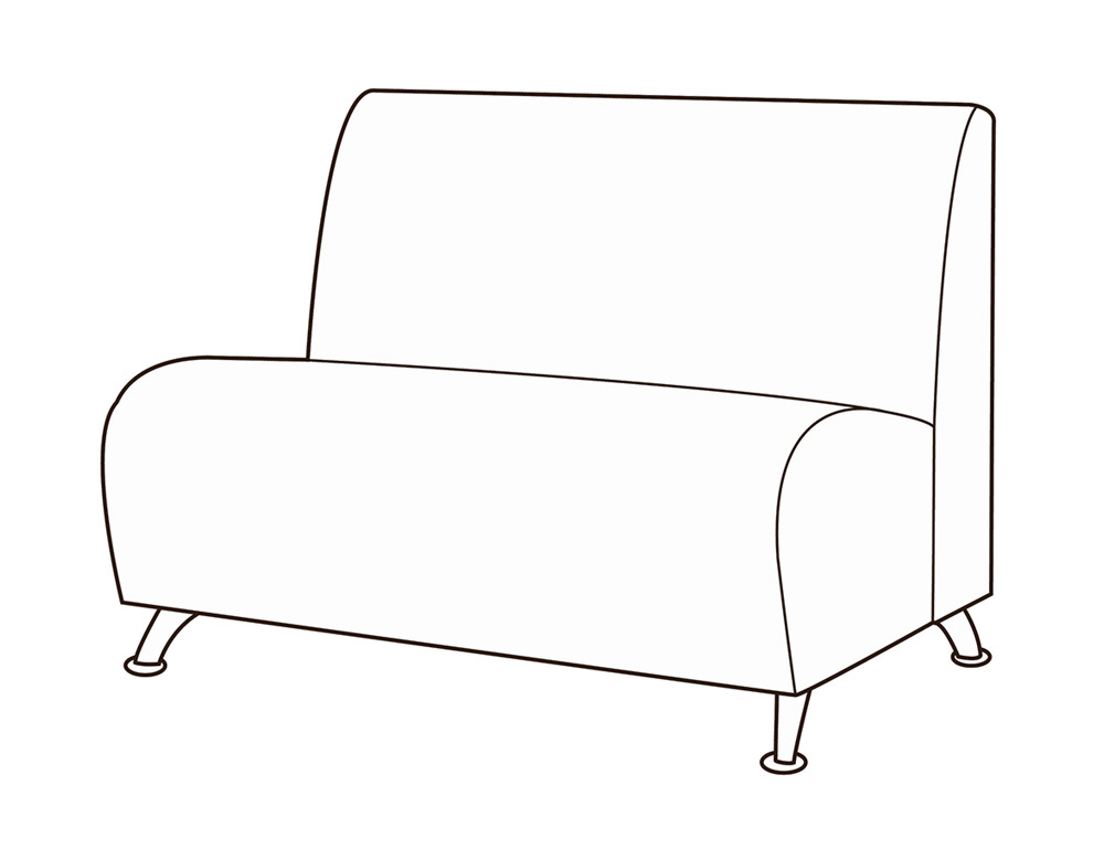 Модуль 2-х местный без подлокотников Альфа Мини