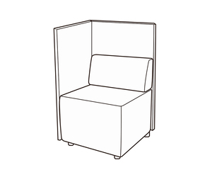 Модуль 1-местный с левым подлокотником Гамма Купе