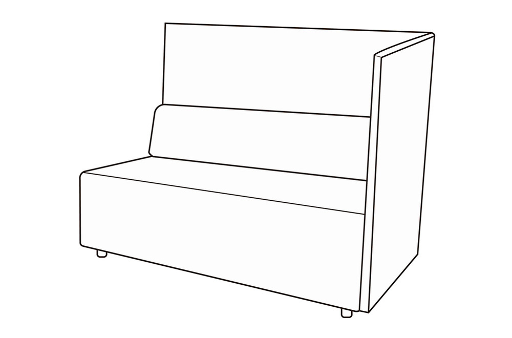 Модуль 2-х местный с правым подлокотником Гамма Купе