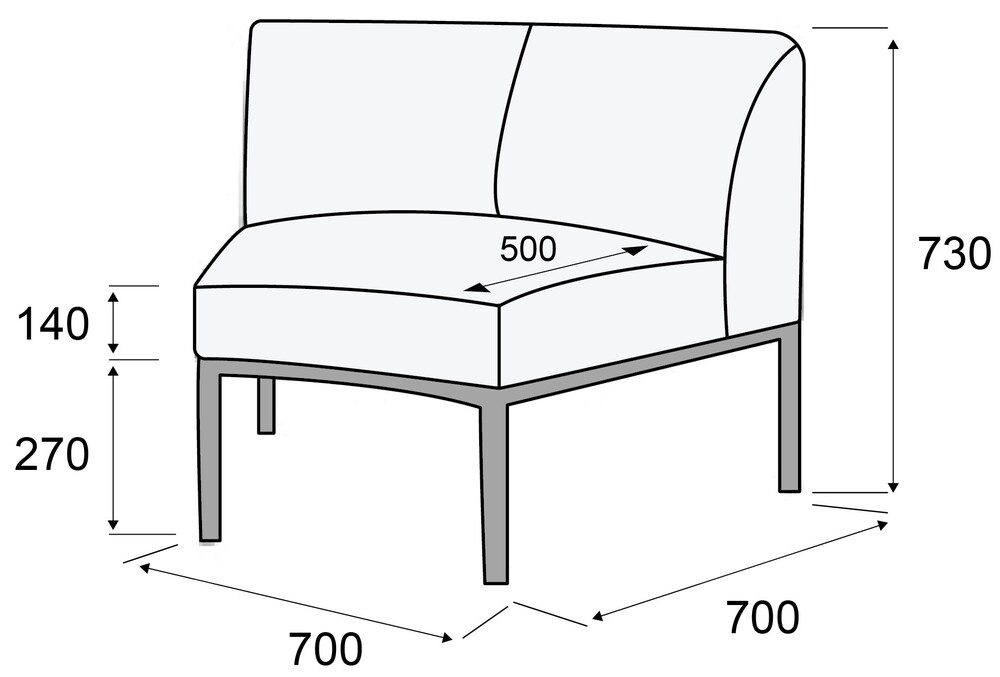 Модуль Гермес угловой У45