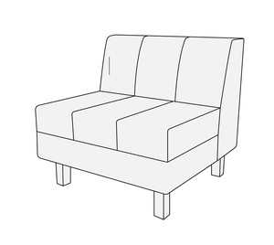 Модуль 1-местный без подлокотников Лима