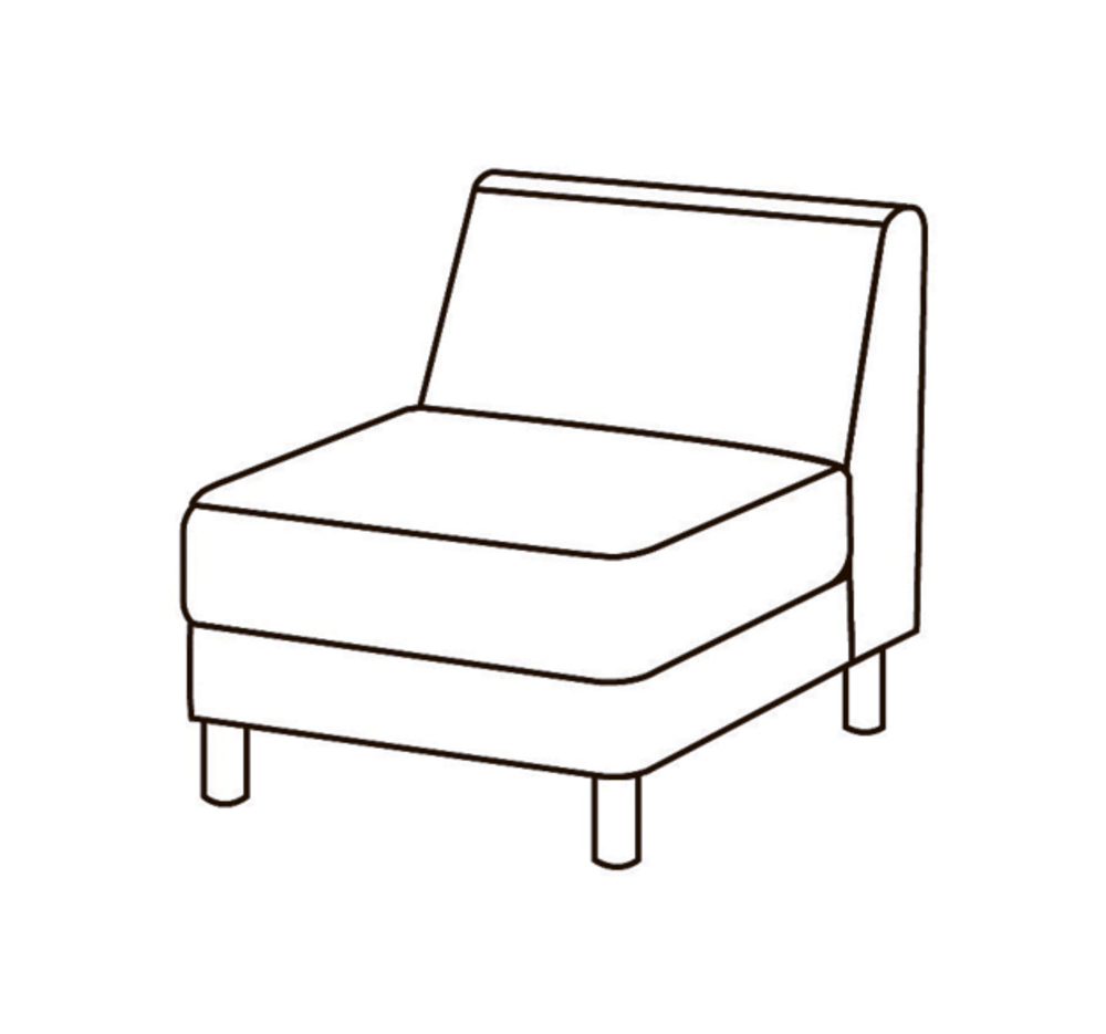 Модуль 1-местный без подлокотников Омега Люкс