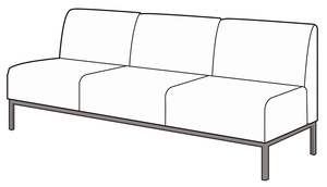 Диван 3-х местный Сигма Лайт