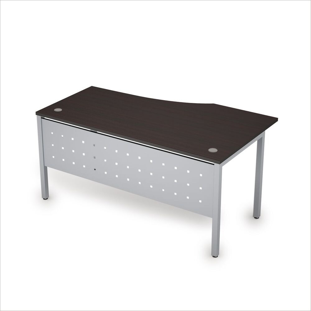 Стол криволинейный (левый) с экраном из металла (40х40)