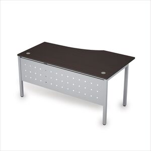 Стол криволинейный (левый) с экраном из металла (40х40)