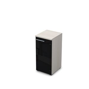 Пенал низкий со стеклом (левый)