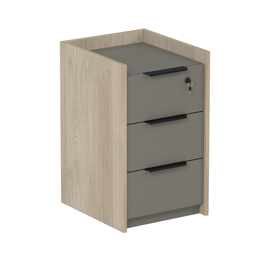 Тумба подкатная, с ящиками (метабокс), с код замком