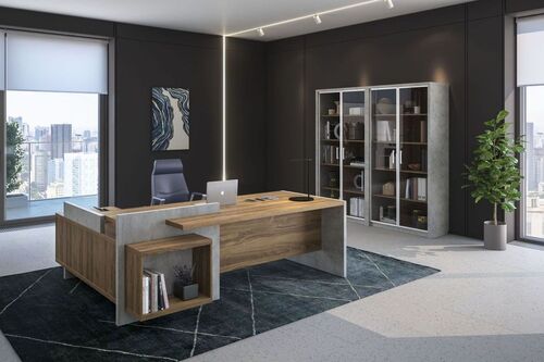 Кабинет руководителя Wood&Stone: гармония стиля и функциональности