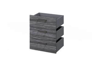 Комплект из 3 ящиков, фасады ЛДСП (Фурнитура черная)