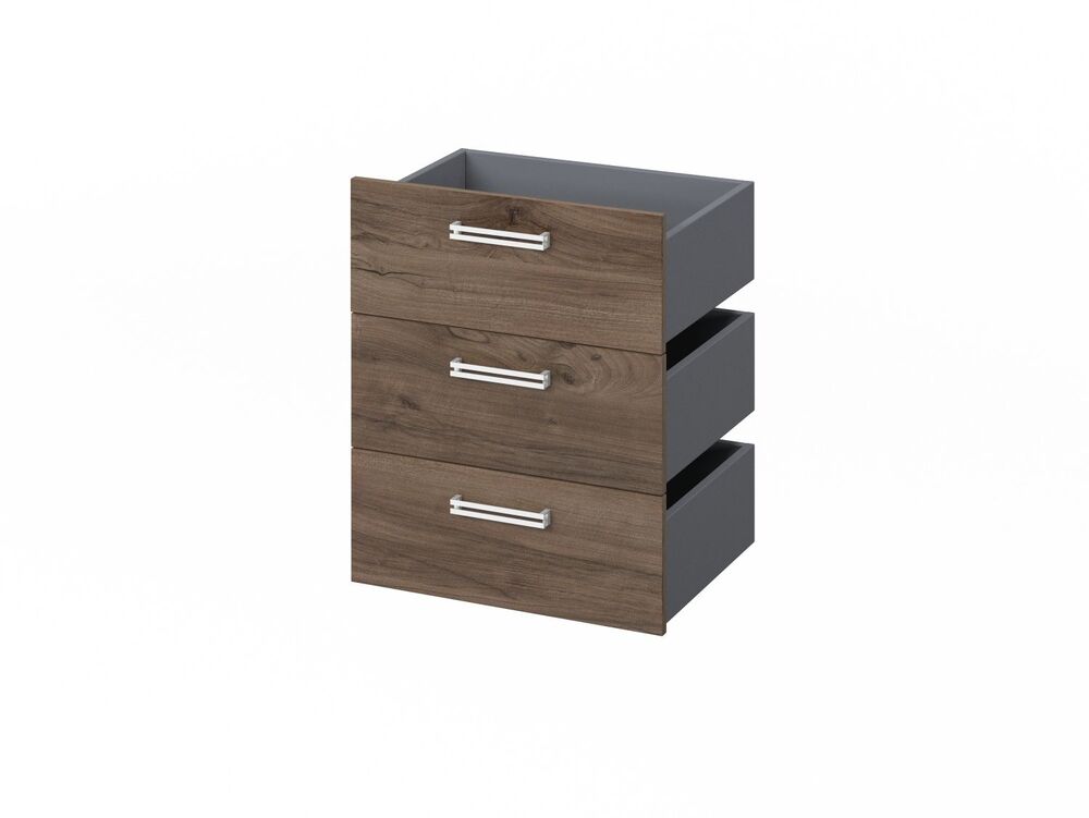 Комплект из 3 ящиков, фасады ЛДСП (Фурнитура INOX)