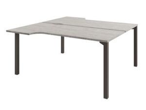 Стол-тандем эргономичный на металлокаркасе на 2 рабочих места