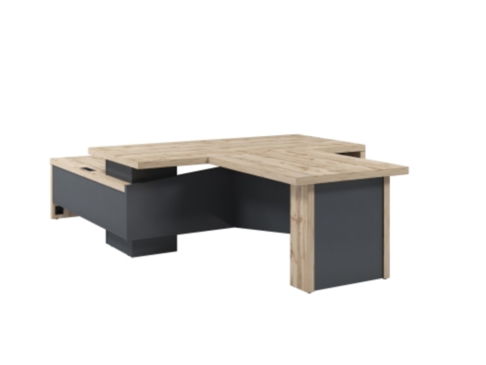 Стол руководителя с опорной тумбой (правый)