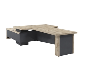 Стол руководителя с опорной тумбой (правый)