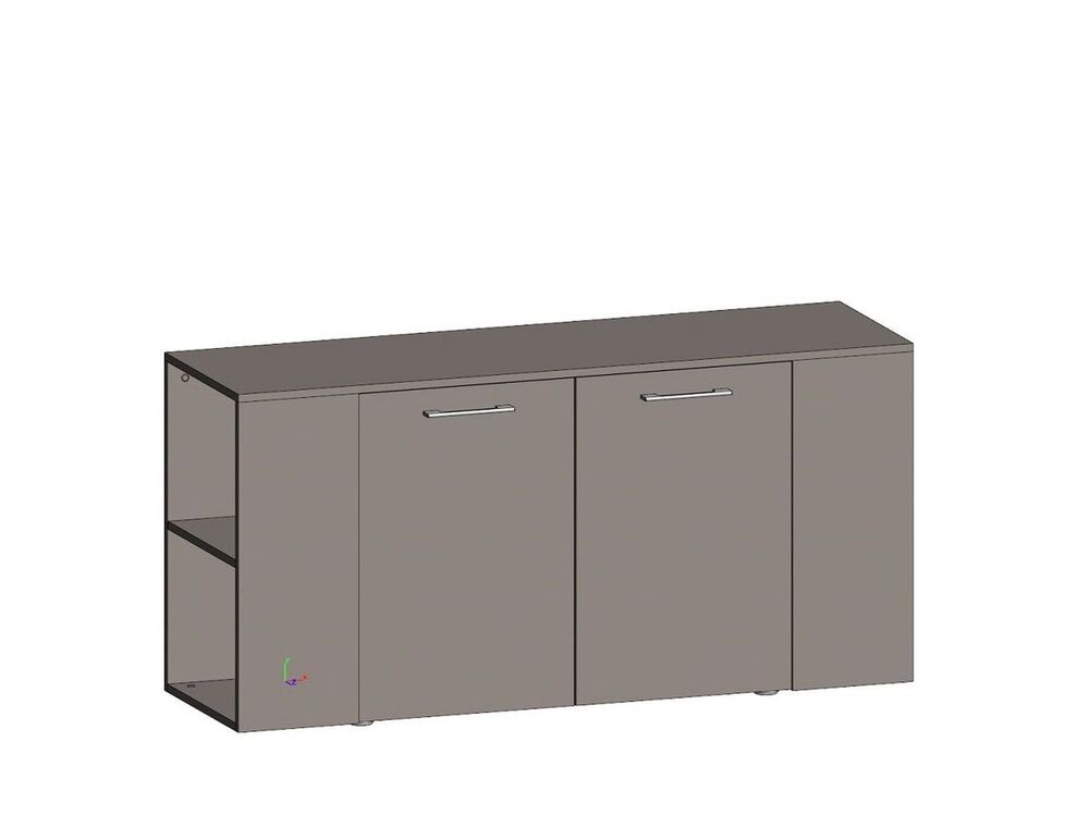 Шкаф низкий со стеллажами