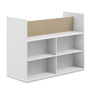 Стеллаж-комбо 2-стор. 1638, с экраном тканевым низким