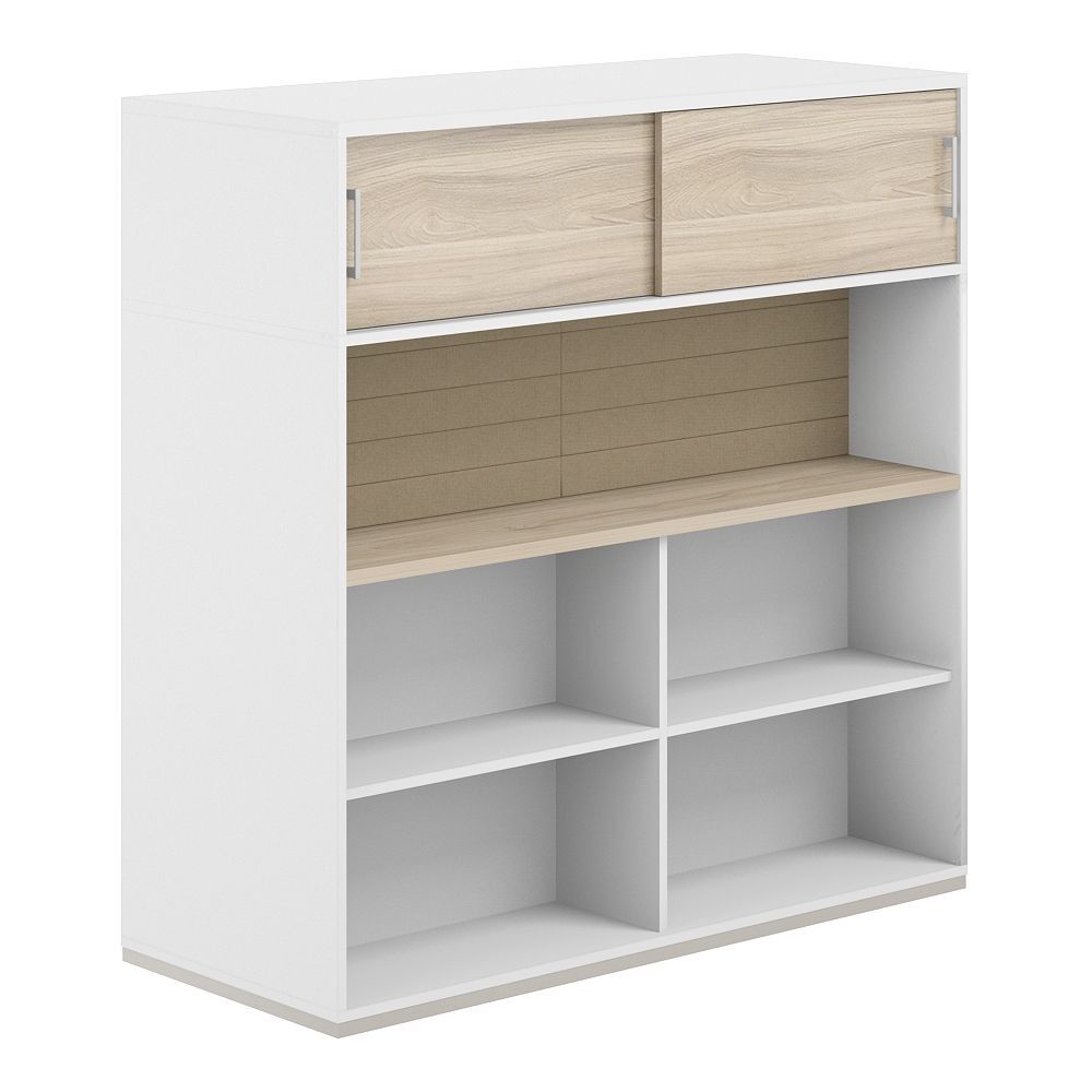 Стеллаж-комбо 2-стор. 1638 с антресолью, с экраном тканевым высоким