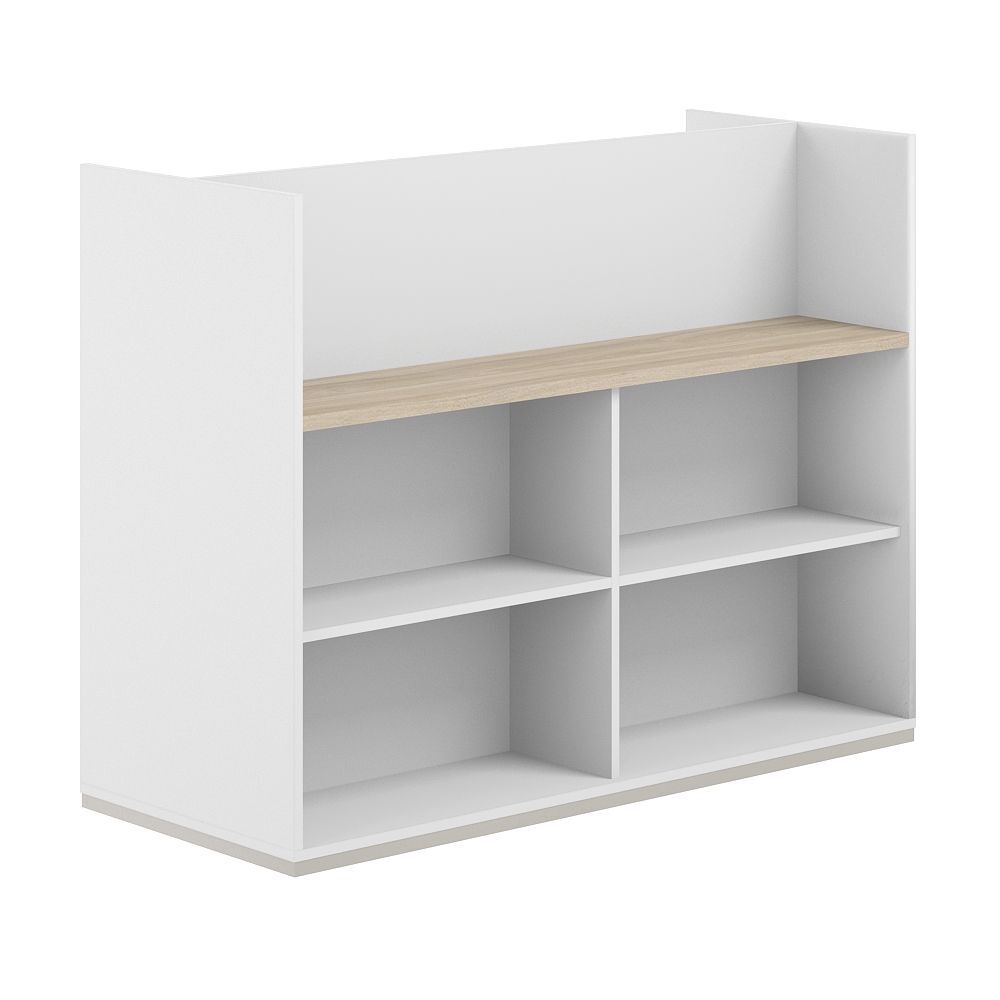 Стеллаж-комбо 2-стор. 1638, с экраном ЛДСП