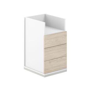 Тумба приставная 3 ящ. метаб.+ниша, без топа