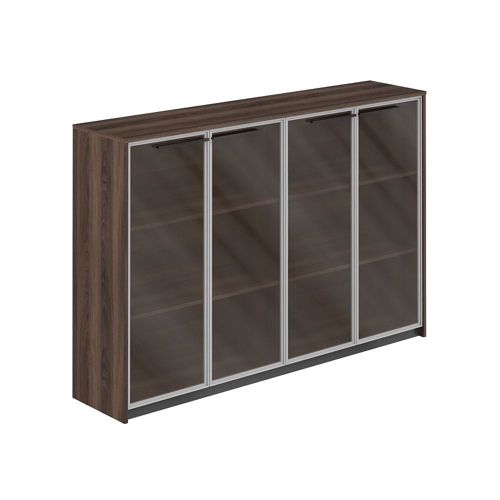 Шкаф средний с дверьми со стеклом в алюминиевой раме (2 шт)