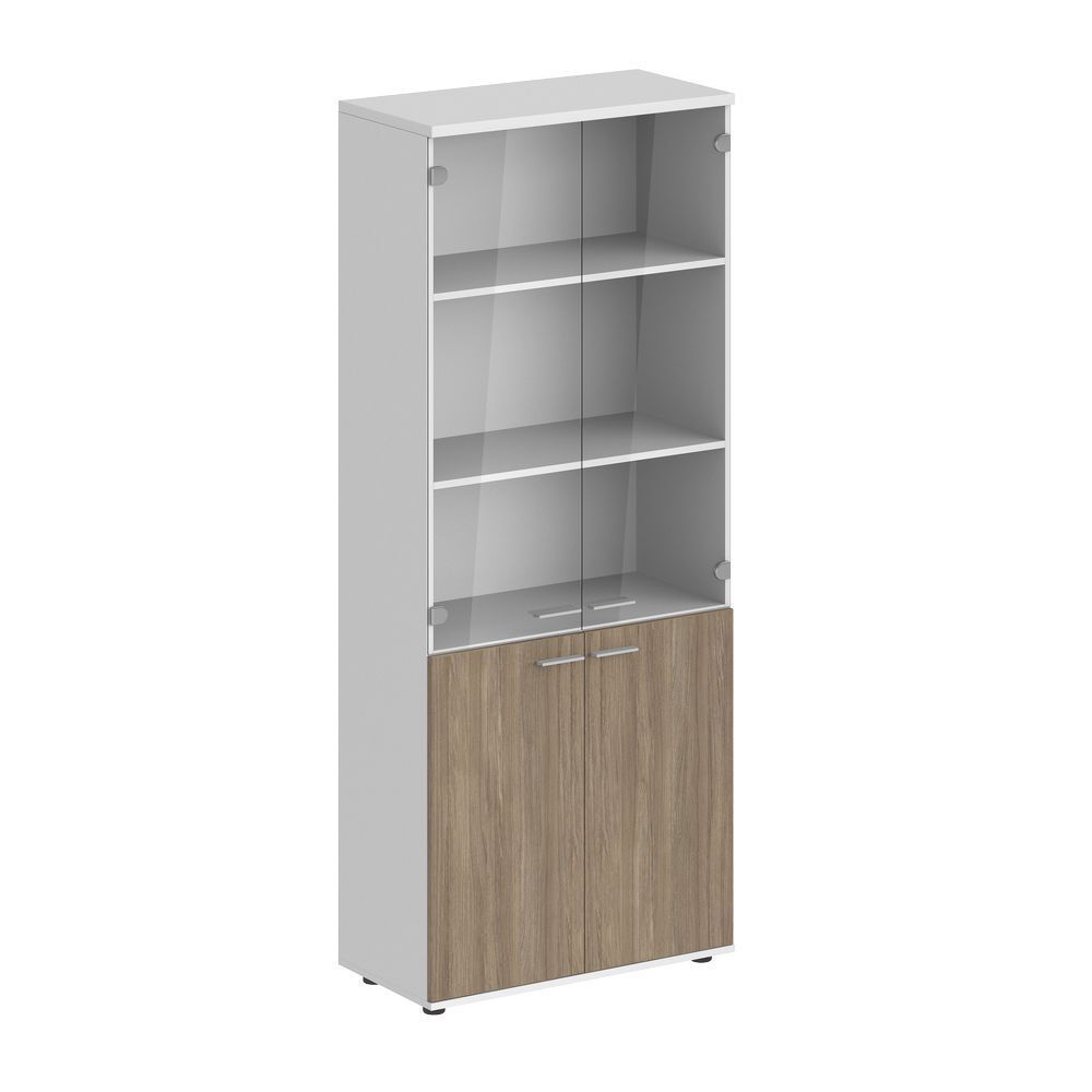 Шкаф высокий, 4-х дв., со стеклом, з.ст HDF