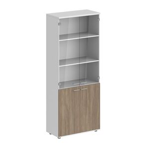 Шкаф высокий, 4-х дв., со стеклом, з.ст HDF