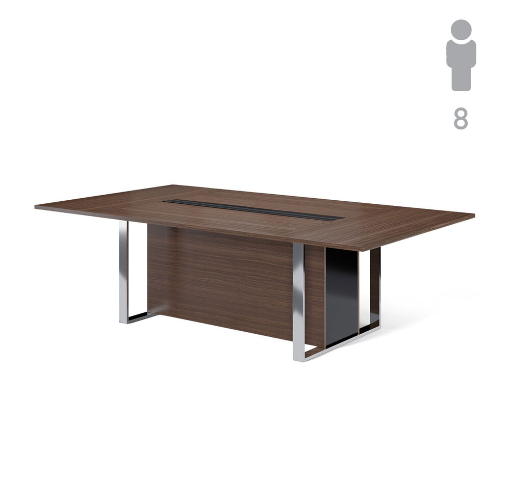 EXE Стол перег L256 хром/короб