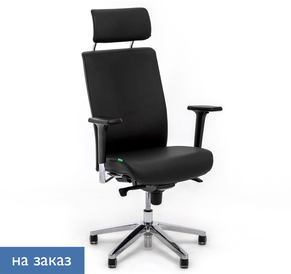 RONAN S Кресло руководителя ЧЕРНЫЙ/АЛЮМ