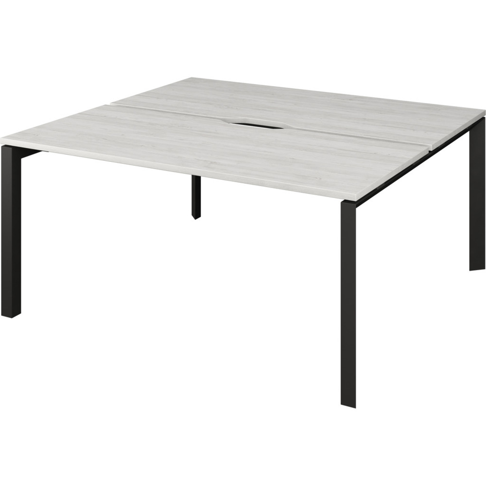 Бенч двойной на 2 рабочих места на металлокаркасе