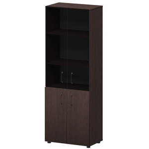 Стеллаж комбинированный с стеклянными фасадами