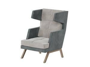 Кресло высокое с декором из пуговиц