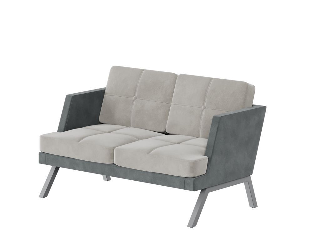 Диван двухместный с декором из пуговиц