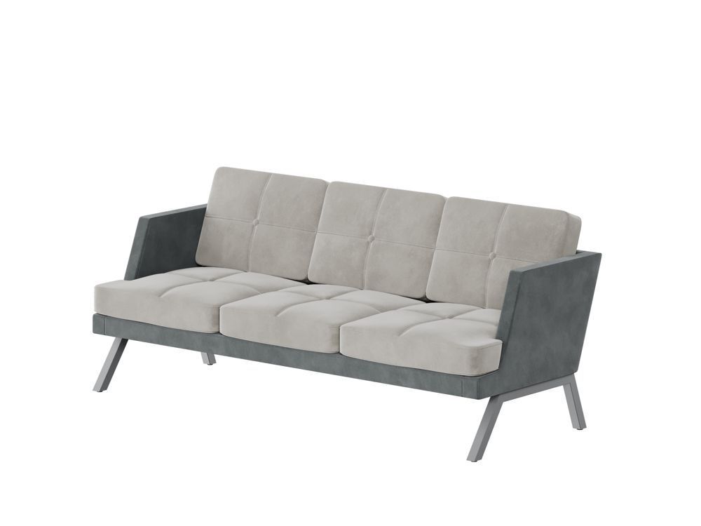 Диван трёхместный с декором из пуговиц