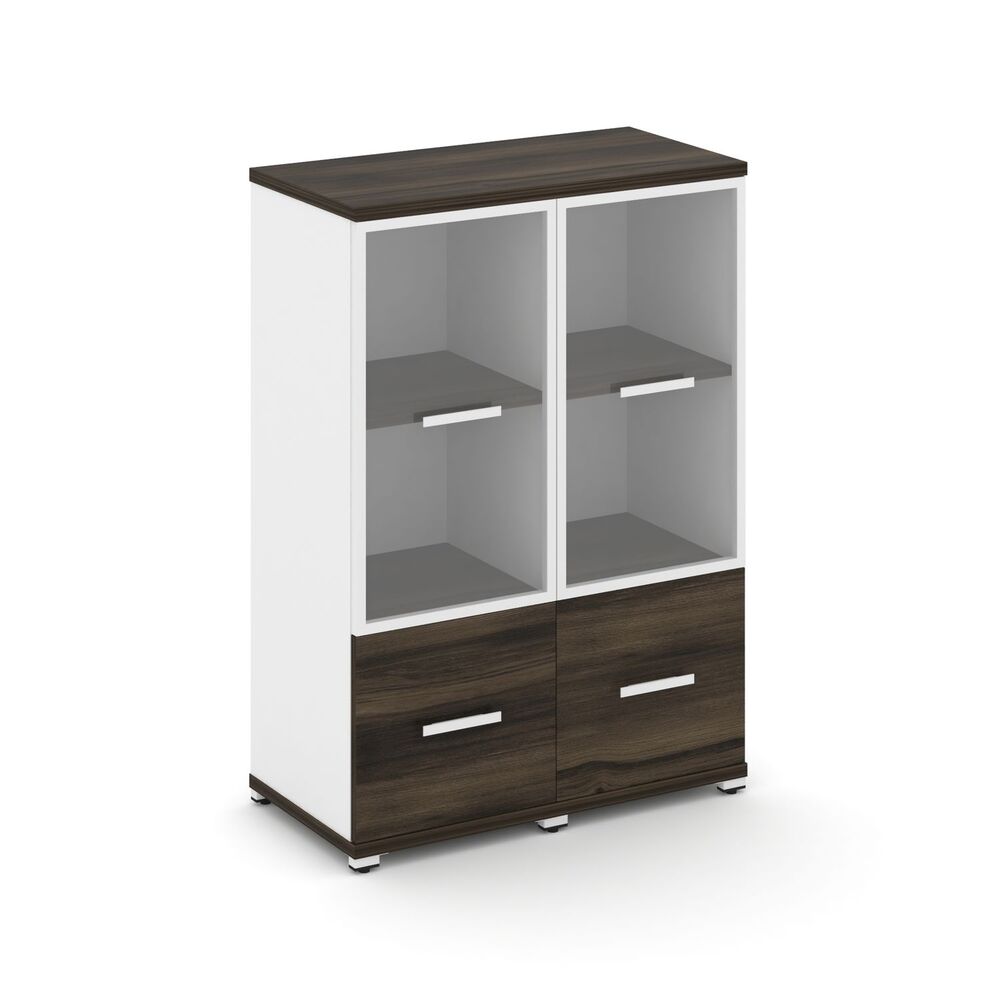 Шкаф две узкие секции, 3 ниши