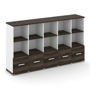 Шкаф пять узких секций, 3 ниши