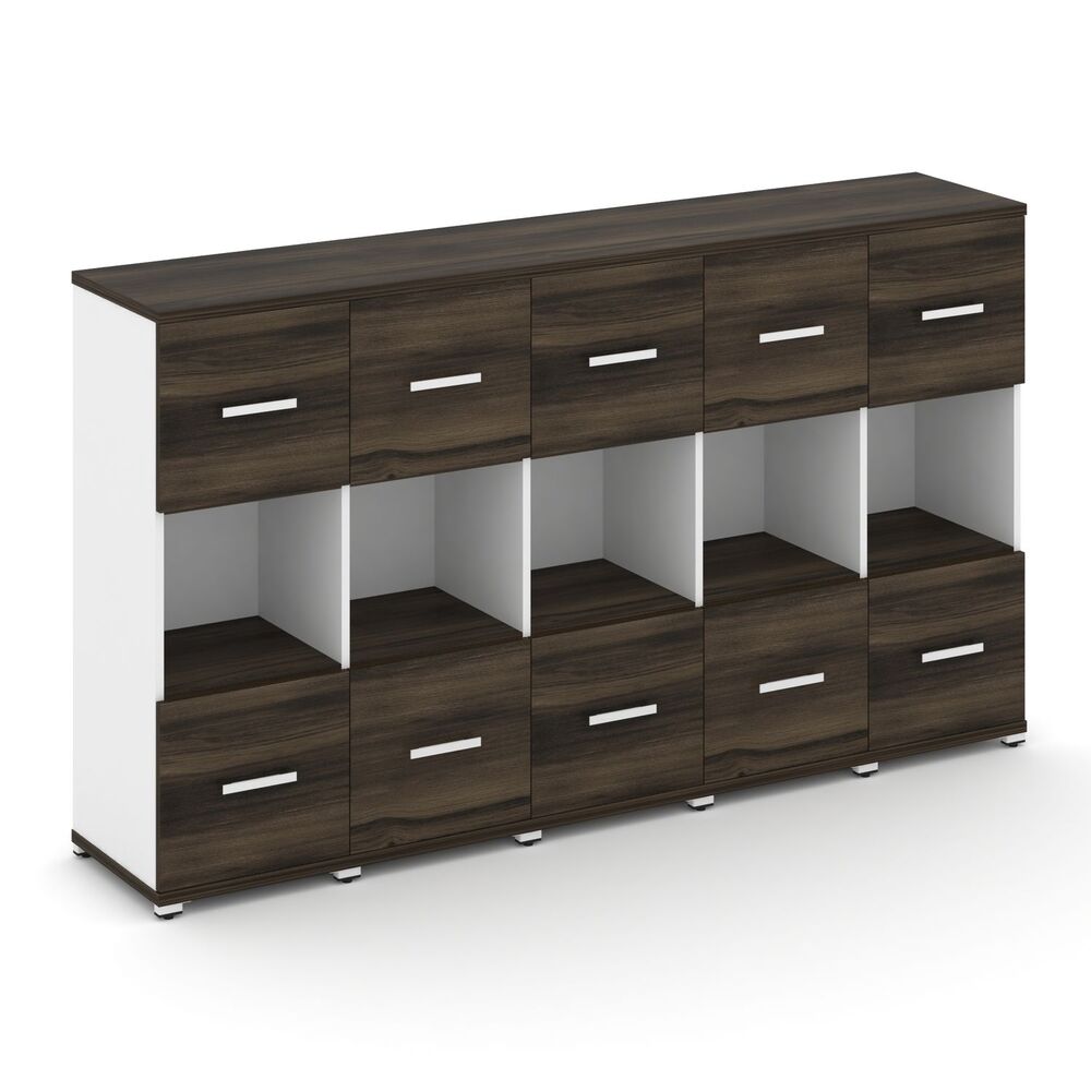 Шкаф пять узких секций, 3 ниши