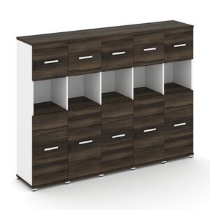 Шкаф пять узких секций, 4 ниши