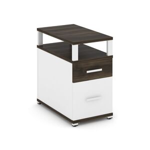 Тумба приставная 1 ящик + 1 распашной фасад с надставкой