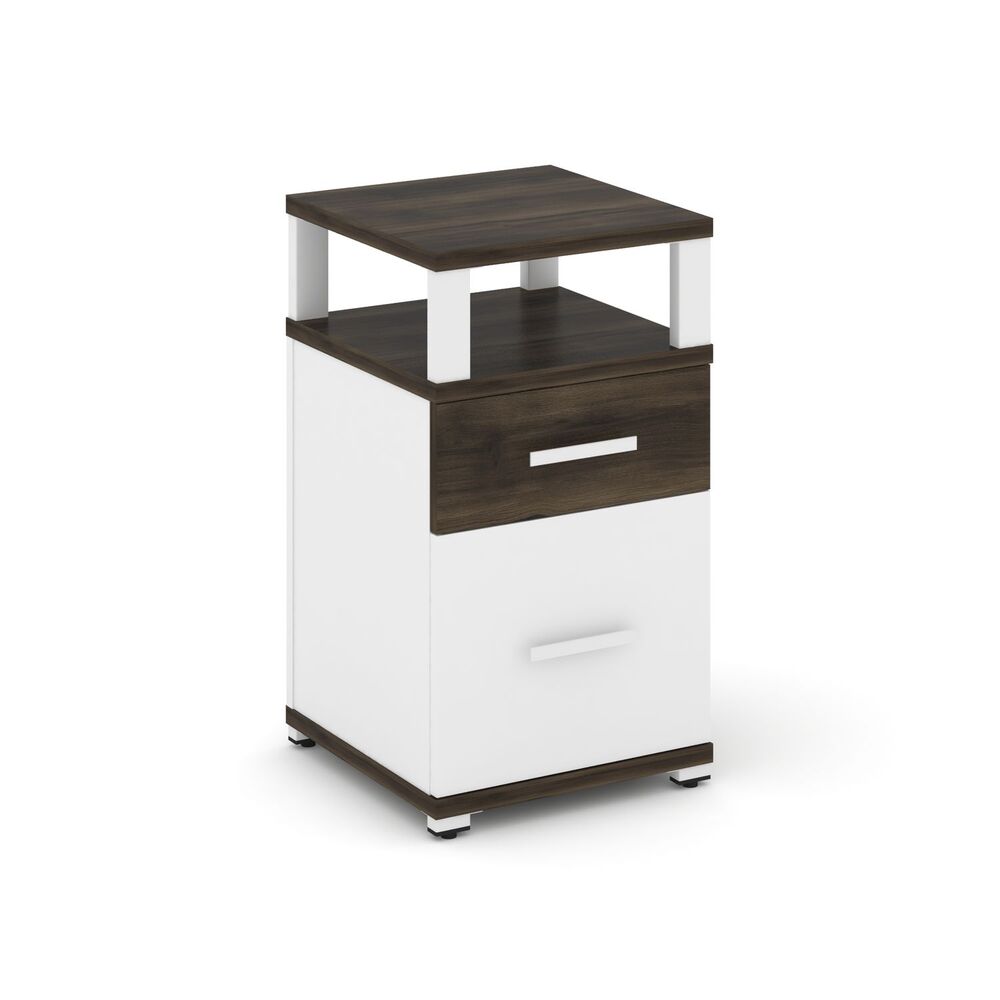 Тумба приставная 1 ящик + 1 распашной фасад с надставкой