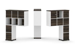 Надставка высокая + (Задняя стенка 8 шт) + (Блок 1 ящик - 2 шт) + (Распашной фасад - 2 шт)