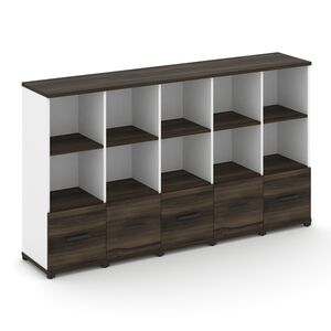 Шкаф пять узких секций, 3 ниши