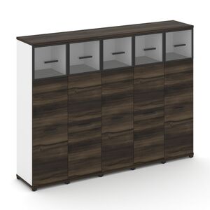 Шкаф пять узких секций, 4 ниши