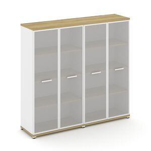 Шкаф две широкие секции, 4 ниши