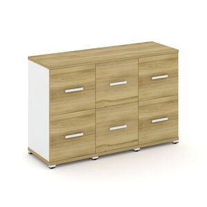 Шкаф три узкие секции, 2 ниши