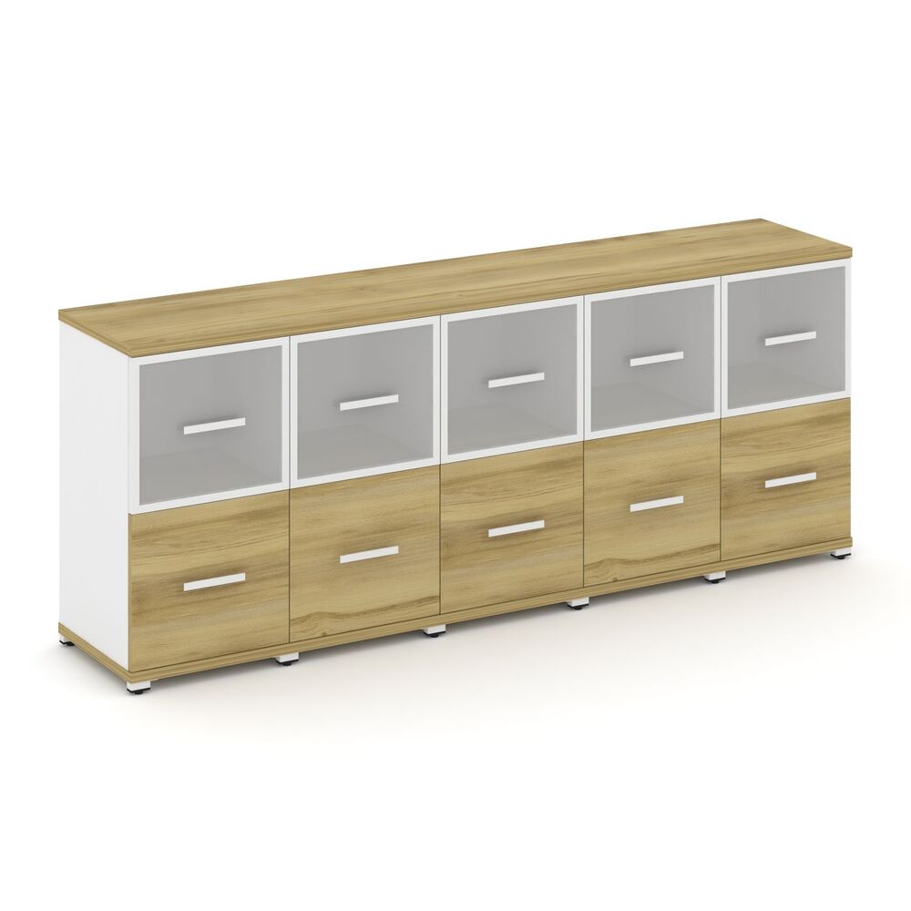 Шкаф пять узких секций, 2 ниши