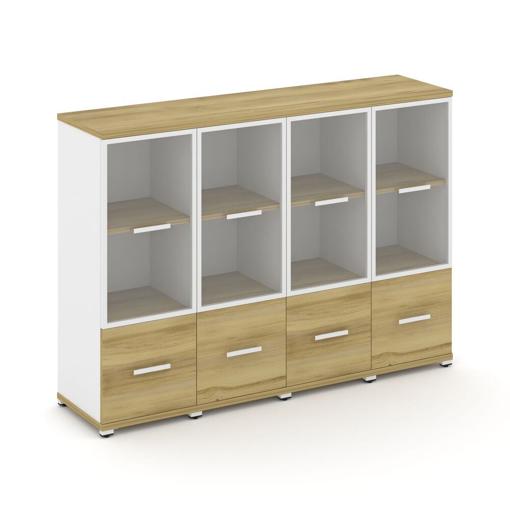 Шкаф четыре узкие секции, 3 ниши