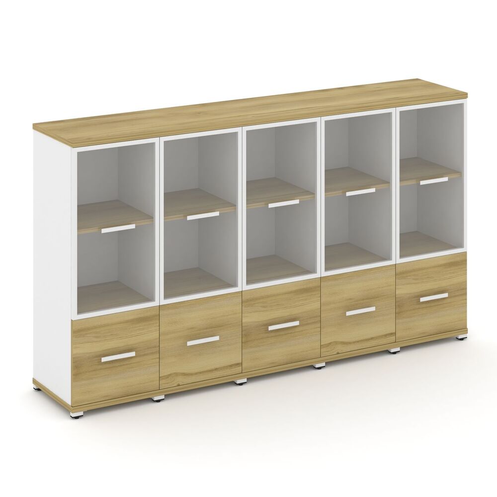 Шкаф пять узких секций, 3 ниши