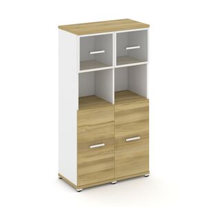 Шкаф две узкие секции, 4 ниши