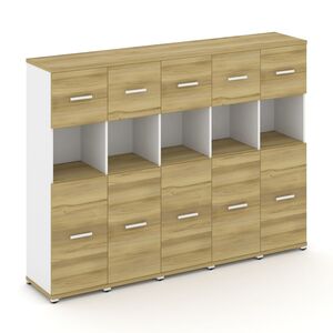 Шкаф пять узких секций, 4 ниши