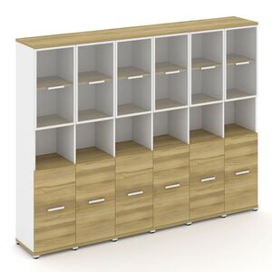 Шкаф шесть узких секций, 5 ниш